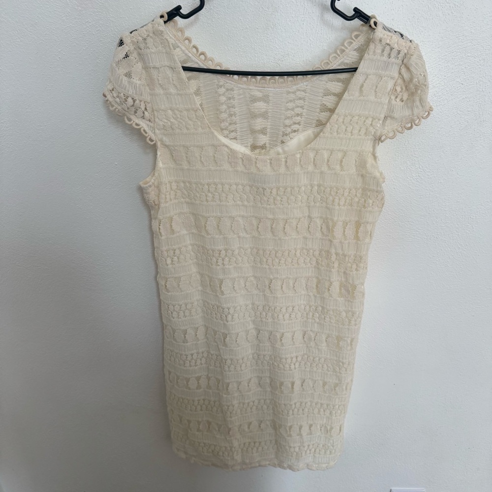 Charlotte Russe Cream Lace Mini Dress - Picture 7 of 9